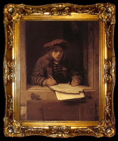 framed  Hoogstraten, Samuel Dircksz van Self-Portrait, ta009-2